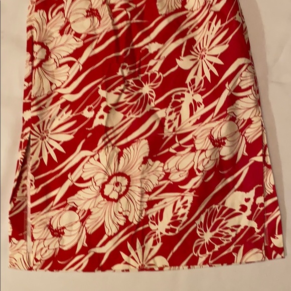 90s RARE Express Vibrant Floral Tropical Strapless MIDI DRESS Fitted ⭐️⭐️⭐️⭐️⭐️ - Picture 4 of 8